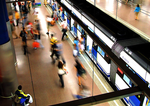 Railway station crowd